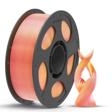 Imagem de ANYCUBIC filamento pla de seda de duas cores, coextrusão cromada 2 em 1, mudança de cor, filamento de impressora 3d, precisão dimensional de 1,75 mm +/- 0,02 mm, textura de seda, carretel de