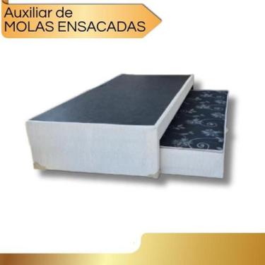 Imagem de Bicama Box Base Solteiro Com Cama Auxiliar De Molas Ensacadas 2x1 88 -