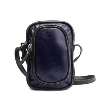 Imagem de Shoulder Bag Unissex em Couro Legítimo Manu (Azul)
