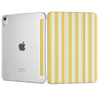 Imagem de DONGKE Capa inteligente para iPad Air de 11 polegadas, M3 2025, M2 2024, iPad Air 5ª 2022/4ª geração 2020 10,9 polegadas, fina, dobrável, rígida, capa traseira translúcida - [despertar/hibernar