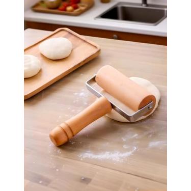 Imagem de Rolo de massa para assar – Rolo de massa antiaderente com alças confortáveis – perfeito para biscoitos, crosta de torta e fazer pão