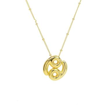 Imagem de 1 colar feminino banhado a prata, fofo, 12 constelações, joia fina, presente para mamãe, 44.5+5CM, Cobre, Sem Pedra Preciosa