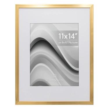 Imagem de Moldura para quadro de embarque de 35 x 28 cm, tela de 20 x 25 cm com tapete ou imagens 28 x 35 sem, moldura para 28 x 35 cm, exibição dourada para pendurar na parede