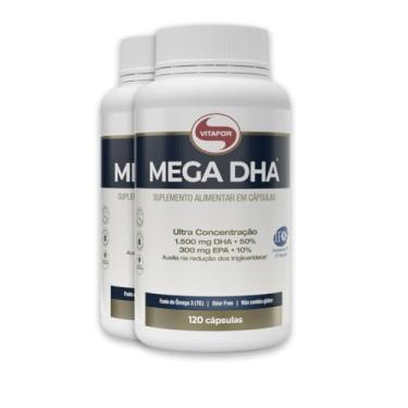 Imagem de Mega DHA Vitafor 1500mg 120 Cápsulas | Kit 2