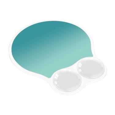 Imagem de AORTDES Mouse pad ergonômico de gel com descanso de pulso, almofada de gel de cristal, base antiderrapante, superfície de rastreamento suave, suporte de pulso para escritório/casa/laptop/desktop/jogos