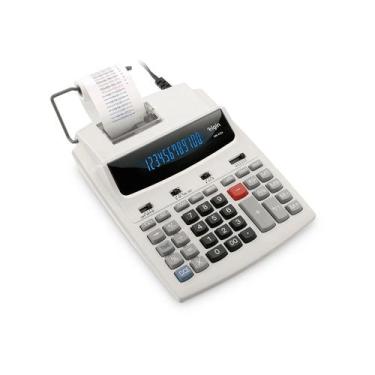 Imagem de Calculadora De Mesa Com Bobina 12 Dígitos MR6124 Cor Branco Elgin