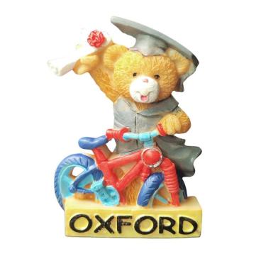 Imagem de Ímã de geladeira Oxford University Bear Graduation 3D Resin