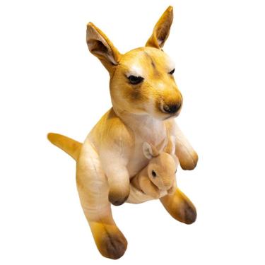 Imagem de Brinquedo de pelúcia Canguru realista com boneca 35x38cm