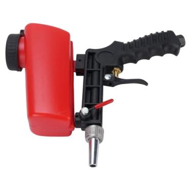Imagem de FTVOGUE Jateador Pneumático Portátil, Pistolas de Jateamento de Ar Ajustáveis ​​para Remoção de Tinta Enferrujada e Polimento de Metal, Ferramenta Leve e Portátil