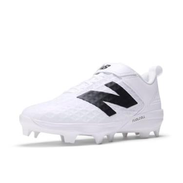 Imagem de New Balance FuelCell 4040 V8 Tênis de beisebol masculino moldado, Branco/Preto, 10.5 Wide