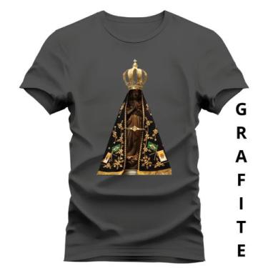 Imagem de Camiseta Unissex Camisa Estampada Nossa Senhora Aparecida 100% Algodão