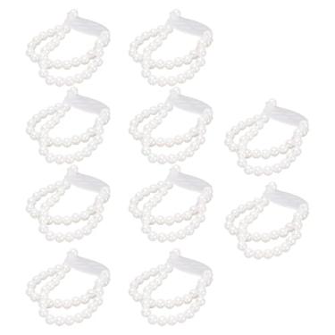 Imagem de Haofy 10PCS Pérola Wrist Corsage Pulseira Elegante Stretch Elastic Pérola Pulseiras para Casamentos Proms Bridesmaie DIY Flower Holder, Faux Jewelry Set para Eventos Formais Photo