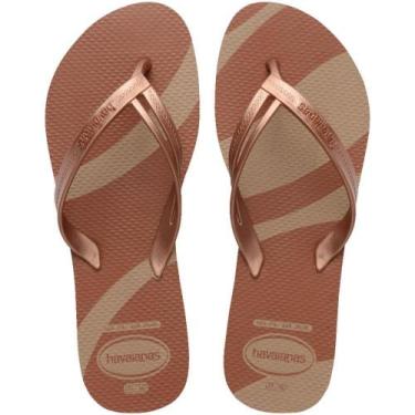 Imagem de Chinelo Havaianas Feminino Elegance PRINT 39/40 Rose GOLD (PAR)