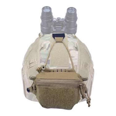 Imagem de JX Tacfancier Bolsa de bateria tática NVG montada no capacete, bolsa de contrapeso, retenção de equilíbrio GP para capacete Fast MK1 PJ Airsoft