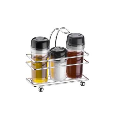 Imagem de Galheteiro c/potes Utimil Cromado