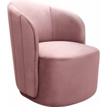 Imagem de Poltrona Decorativa Stela Veludo Rosê