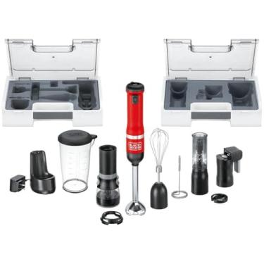 Imagem de BLACK+DECKER Varinha de cozinha sem fio 6 em 1 multiferramenta de cozinha, vermelho (BCKM1016KS06)