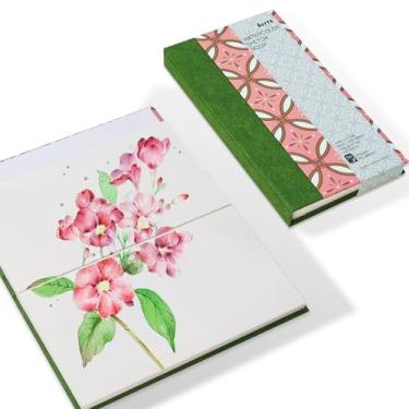 Imagem de Arrtx Caderno de aquarela, 19 x 10 cm, 63 kg, 300 g/m2, papel 100% algodão, prensado a quente, 24 folhas, caderno de desenho em aquarela de capa dura para uso como caderno de viagem para artistas