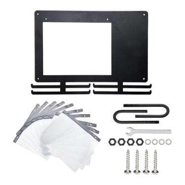 Imagem de DimyFew Suporte de parede para medalhas com porta-números e marcador de quadro-negro para futebol, natação e basquete.