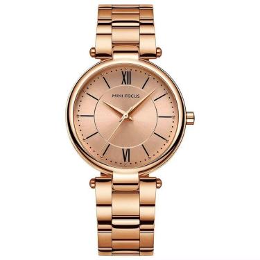 Imagem de Relógio Feminino Pulseira De Aço Inoxidável á Prova D´agua Quartzo Rose