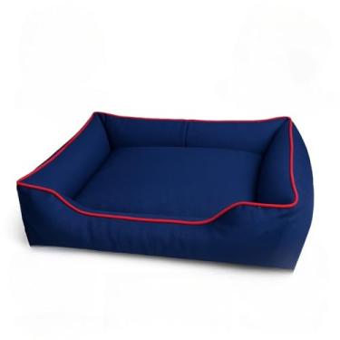 Imagem de Cama para Cachorro com Zíper Lavável - Fibra de Silicone Premium(Azul Veneza,53x53)