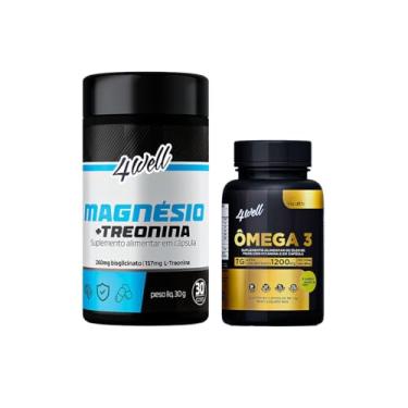 Imagem de 4well, Kit Cognição e Memória Magnésio Treonato + Ômega 3