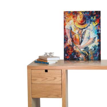 Imagem de Quadro Decorativo Abstrato - Homem Tocando Violão - 30x45cm