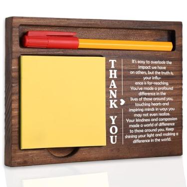 Imagem de Organizador de mesa de agradecimento, presente motivacional inspirador para professores, enfermeiros, profissionais, perfeito para aposentadoria, despedida de trabalho, material de escritório, suporte