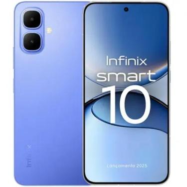 Imagem de Smartphone INFINIX Smart 10 120Hz Lançamento 2025 NFC 128GB 8GB -Azul