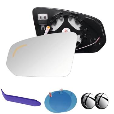 Imagem de EAP Vidro de espelho de motorista compatível com Volvo S60 S90 V60 V60 Cross Country V90, aquecido com ponto cego sem escurecimento automático, 31402870 31402868 31402869