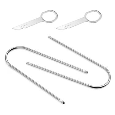 Imagem de Mozeat Lens Ferramenta de remoção de rádio de carro Kit de ferramentas de remoção estéreo universal em forma de U Ferramenta de remoção de rádio chave acessórios para carro CD DVD conversor de