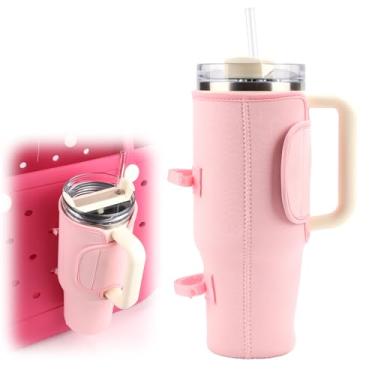 Imagem de Suporte de bebida para bolsa Bogg, acessórios de bolsa, suporte de copo grande, compatível com Stanley e Owala, copos de 1,134 g (rosa)