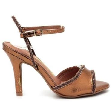Imagem de Sandália Vizzano Salto Fino Brilho Metalizado Feminina 62491111-Feminino