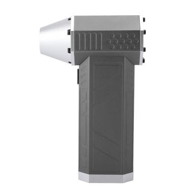 Imagem de SUNGOOYUE Mini Ventilador Turbo Poderoso Motor Sem Escova, Espanador de Ar Elétrico de 3 Velocidades para Atividades Ao Ar Livre, Liga de Alumínio (Cinza e prata)