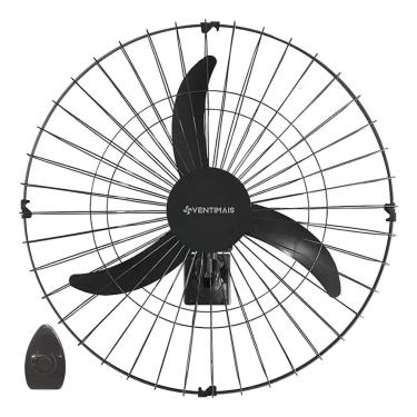 Imagem de VENTILADOR OSC DE PAREDE 60CM VENTIMAIS PRETO LIGHT 147W 220V