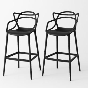 Imagem de Kit 2un banqueta Allegra alta master cozinha área gourmet bancadas