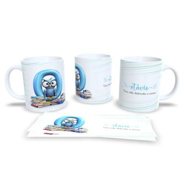 Imagem de Caneca Personalizada Professor com Coruja, Cerâmica Branca, Design Educacional, Uma Vida Dedicada a Ensinar (o)