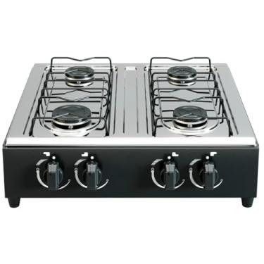 Imagem de Fogão Cooktop De Mesa Portátil A Gás 4 Bocas Braslar(Preto)