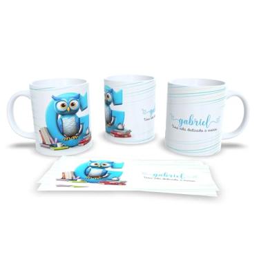 Imagem de Caneca Personalizada Professor com Coruja, Cerâmica Branca, Design Educacional, Uma Vida Dedicada a Ensinar (g)