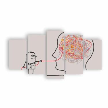 Imagem de Quadros Mente Psicologia Decorativo Clinica 155X80 Ne13C5M - Plimshop