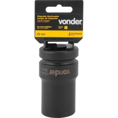 Imagem de Soquete Sextavado Impacto Longo 1 28mm Aço Cromo Vonder