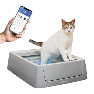 Imagem de PetSafe Caixa de areia para gatos ScoopFree Crystal Smart Self-Cleaning – WiFi (2,4 GHz) e aplicativo ativado – Limpeza mãos livres, menos rastreamento, controle de odor superior – Inclui bandeja