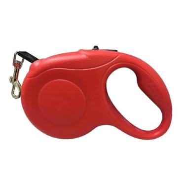 Imagem de Guia de Passeio Retrátil 3 Metros para Pet – Controle de Distância com Segurança e Conforto(Vermelho)