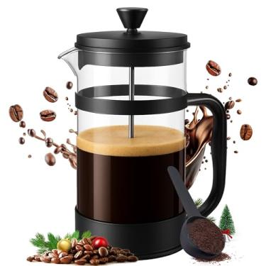 Imagem de Utopia Kitchen Cafeteira francesa de vidro borossilicato 1000 ml, cafeteira e máquina de chá resistente ao calor, prensa de café de vidro espesso para viagens e acampamento, preta