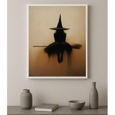 Imagem de Quadro Decorativo Fotografia Bruxa Abstrata 24x18cm - com vidro Cor:Mo