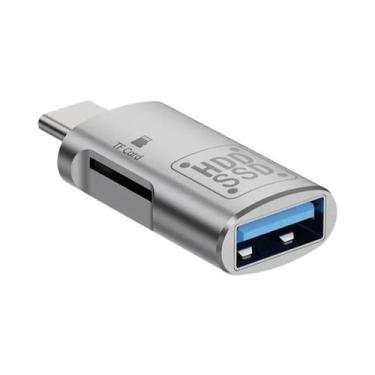 Imagem de Leitor De Cartão De Memória Micro SD TF Tipo C 3.1 De Alta Velocidade 
