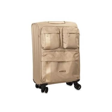 Imagem de Mala De Viagem Bolsos Clara e Dourada Único