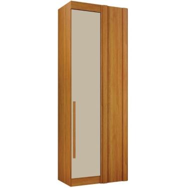Imagem de Guarda Roupa Modulado Individual Canto Orion Cinamomo Off White 1 Porta Leifer Móveis