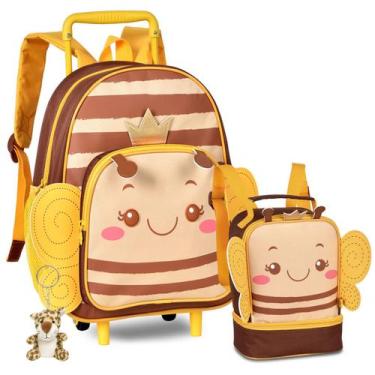Imagem de Kit Mochila Pets Infantil Feminina Carrinho Animais Rodinha - Clio, Ab