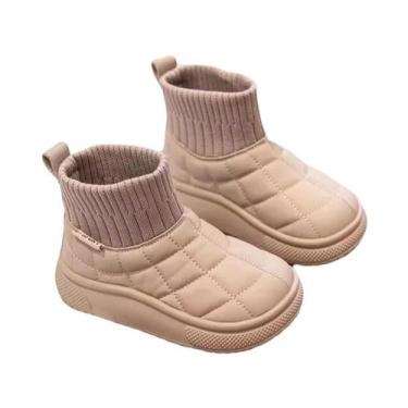 Imagem de Botas De Inverno Acolchoadas Cáqui Para Crianças De 2 a 18 Anos Menino